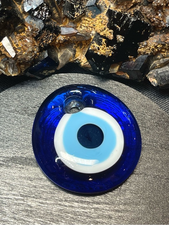 Mr More Rocks Jewelry - 🌑Evil Eye Nazar Protection Lampwork Glass Pendant 🌑